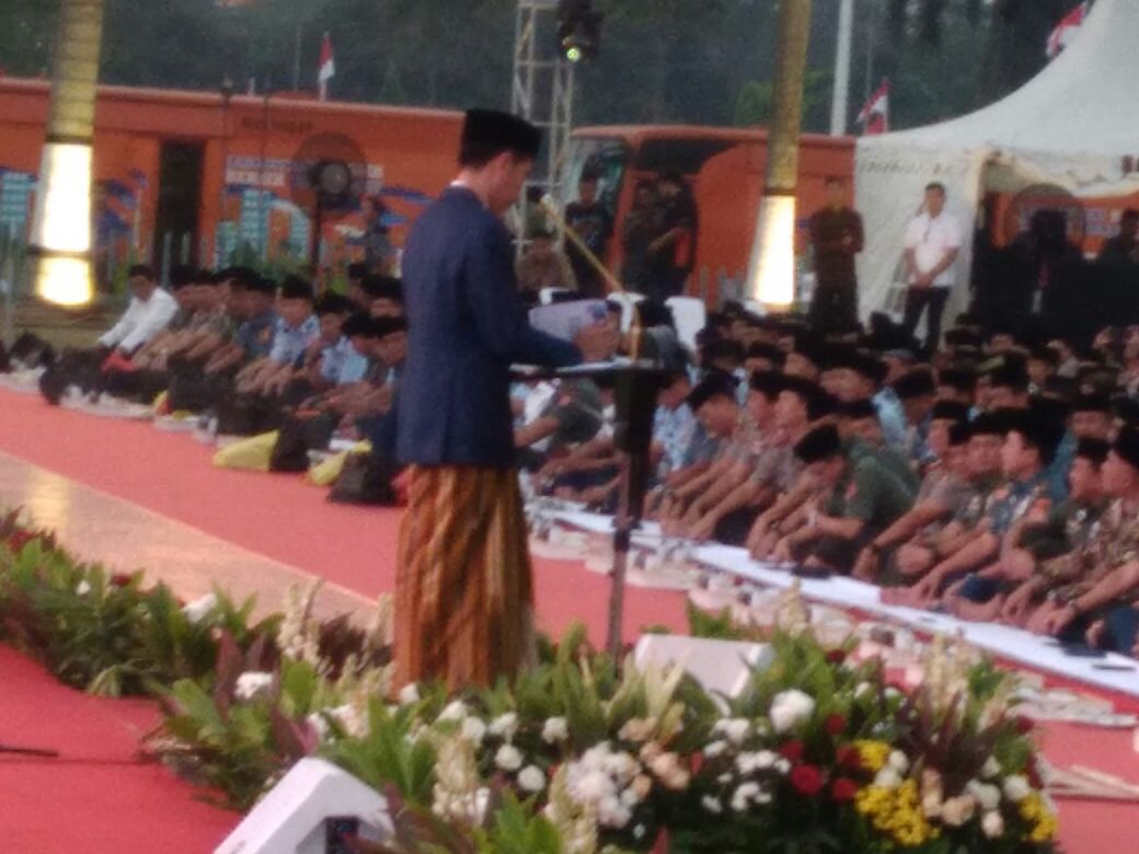 Presiden RI Ir. H. Joko Widodo saat memberikan ceramahnya