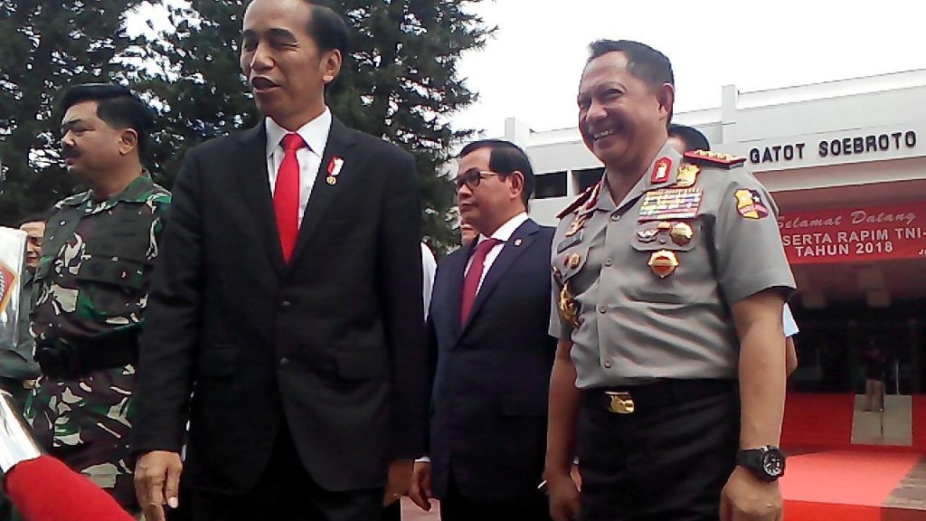 Presiden RI Joko Widodo Resmi Buka RAPIM TNI-POLRI Tahun 2018 di MABES TNI Jakarta 2018-01-24 at 14.25.59